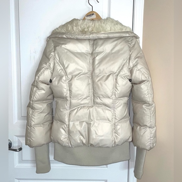 Geniune Vintage MACKAGE Women's Duck Down Winter Coat with Rabbit Fur Trim - Picture 3 of 12